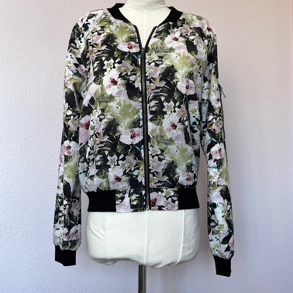 Beautiful Floral Baseball Style Jacket